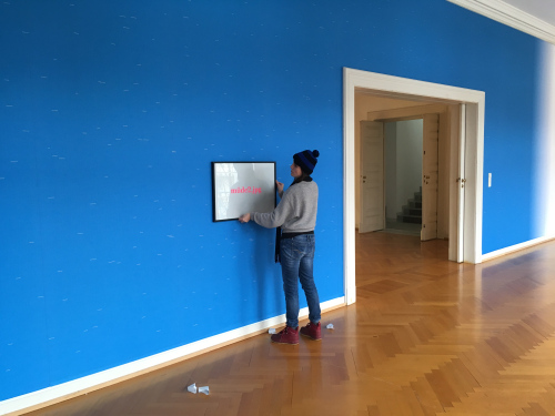 SchreibtischtäterKünstlerhaus Bregenz im Rahmen der Ausstellung “Soll mir lieber Goya den Schlaf rauben als irgendein Arschloch.”Wandtapete16x4m2018